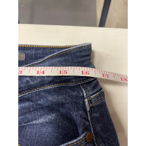 Judy Blue Jeans Wide Leg Women’s Size 16W Cropped Dark Wash Raw Hem Denim Pants - Picture 12 of 13